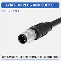 Connecteur de capteur circulaire M12 en gros IP65/IP66 étanche 3 broches mâle femelle BNC prises métalliques 4P cuivre contrats alimentation