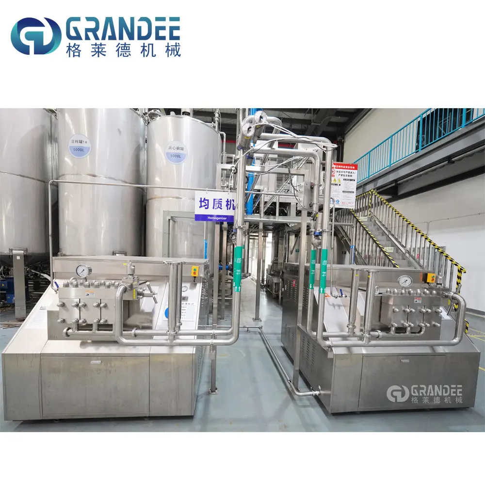 Linha de produção automática de máquinas para processamento de leite fresco e iogurte pasteurizado