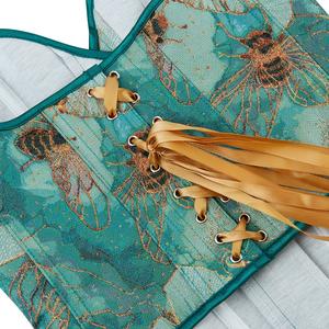 2025 nouveauté Bustier Vintage Shapewear 3D broderie Camisole vert corsage femmes Corset - Product Image 6