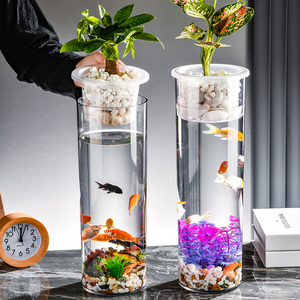 Hot Selling <strong>Modern</strong> Glass Aquarium Ornaments Small Round PVC Fish <strong>Tank</strong> for Growing Plants Sold in Bags