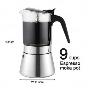 <span class=keywords><strong>Cafetera</strong></span> Espresso Transparente con Tapa <span class=keywords><strong>de</strong></span> Vidrio <span class=keywords><strong>de</strong></span> Borosilicato, <span class=keywords><strong>Cafetera</strong></span> Moka <span class=keywords><strong>de</strong></span> Acero Inoxidable, 4/6 Tazas, <span class=keywords><strong>Cafetera</strong></span> <span class=keywords><strong>Italiana</strong></span> Clásica - Product Image 3