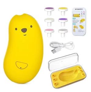 Lime à ongles électrique pour <span class=keywords><strong>bébé</strong></span> en forme d'ours mignon, <span class=keywords><strong>kit</strong></span> de coupe-ongles sûr avec lumière et 6 têtes pour nouveau-nés, enfants et adultes - Product Image 1