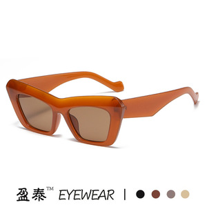 Yingtai Eyewear Triangular Cat Eye <b>Sunglasses</b> UV400 PC Frame Unisex Sunshades - Product Image 1