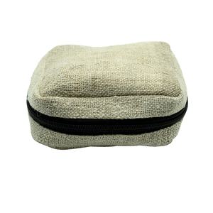 Custom Printed HEMP <b>Small</b> Wrist Cosmetic Bag Lady Style Zipper Closure Cosmetic <b>Case</b> Promotional HEMP Zippered Wrist Bag - Product Image 5