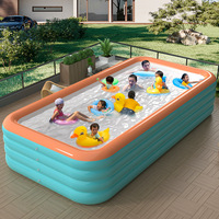 Piscine familiale gonflable en PVC épaissi, grande piscine portable d'extérieur pour adultes et enfants