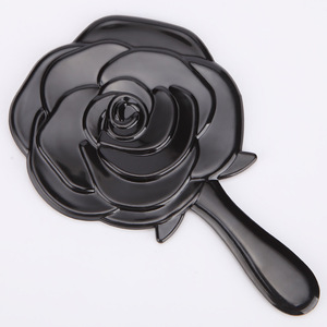 Rose Shaped Handheld Makeup <b>Mirror</b> Portable Beauty <b>Mirror</b> With Round Design <b>Small</b> Cute For Travel And Daily Use - Product Image 2