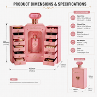 Boîte de calendrier de l'avent personnalisée en forme de flacon de parfum de luxe, compte à rebours de 14 jours, emballage cadeau pour la Saint-Valentin, boîte de rangement pour cosmétiques et bijoux