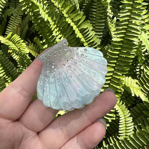 QianJin Custom estate Shell mare Set con diamante di alta qualità acetato di lusso clip per capelli logo personalizzato all'ingrosso artigli per capelli - Product Image 5