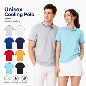 Polo anti-boulochage en Cupro unisexe à col renforcé pour hommes et femmes, tenue de travail pour serveurs, uniforme de restaurant, respirant, 4XL, personnalisable - Product Image 1