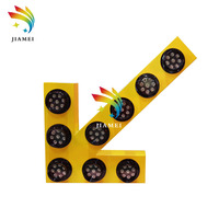 Jiamei solaire alimenté ip68 guide d'information d'avertissement de construction de routes LED véhicule C88 flèche feux de circulation