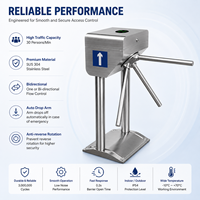 Tourniquet trépied Zento ZT-802A en acier inoxydable 304, double colonne entièrement automatique bidirectionnel 30/min, portillon piétonnier, IP54