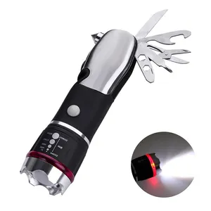 Multi Tool Hand Torch Lamp Emergency Light Portable Battery Powered LED Flashlight For Camping