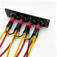 Panneau de commande à boutons-poussoirs 4/6/8 voies en aluminium antioxydant, pré-câblé avec indicateur LED, étanche IP65 pour applications marines et automobiles