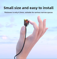 Sakelar Sensor Fotolistrik Refleksi Difus Inframerah Mikro Ultra-Tipis yang Dapat Disesuaikan, Output NPN 10-30V DC, Pemasangan Sekrup, Mobile