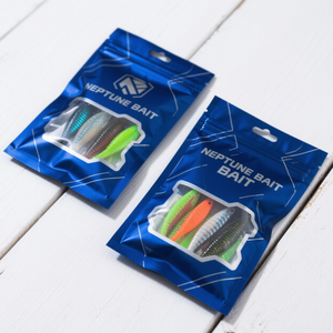 Sac en plastique à fermeture éclair personnalisé pour appâts de pêche avec trou euro, imperméable, pour leurres souples, fermeture à trois côtés, refermable - Product Image 1