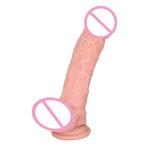 Women's Liquid <strong>Silicone</strong> <strong>Dildos</strong> with Suction Cup Waterproof 15.5cm Length 4.2cm Diameter Soft Real Skin Sex Toys - Product Image 3