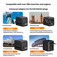 Adaptor Soket Siap Kirim 10W PD All in One MINI Ukuran Ringkas Adaptor Perjalanan Universal 4 Colokan Dengan Tegangan 240V -110V