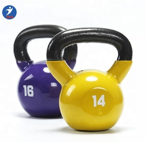 China Hot Sale Cast Iron Kettle Bell Neoprene Vinyl Cover <strong>10kg</strong> Rubber <strong>Kettlebell</strong> - Product Image 6