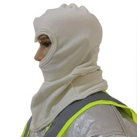 Cagoule coupe-feu double couche Masque anti-feu résistant aux hautes températures Isolation thermique Accessoire pour équipement de lutte contre l'incendie