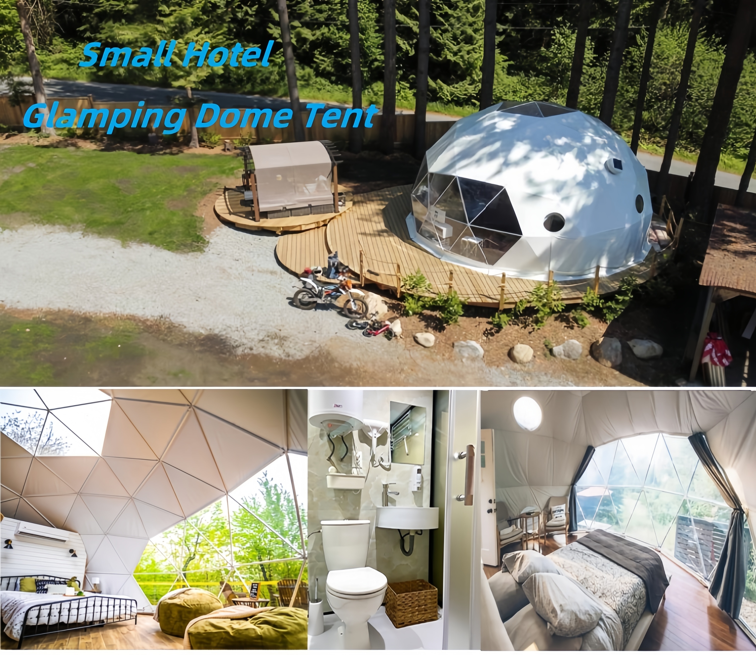 Tente de luxe à dôme géodésique pour 2 personnes - SEC Tents