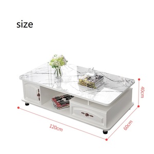 Meuble TV de luxe moderne en marbre ou bois, meuble TV rétractable et <span class=keywords><strong>table</strong></span> basse - Product Image 2