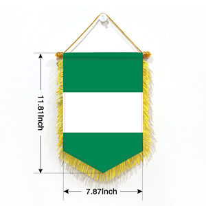 <b>Mini</b> 20x30cm Pennant Car Flags Nigeria Wall Decor Display Accessories Small Ornaments for Hanging - Product Image 1