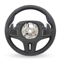 Volant en cuir pour modèles F30/E60/F10/E46/E90/E91/E82/F32 - Personnalisé pour séries 328i/540i/330i G20/G30 - Style 3 branches en forme de thong