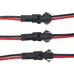 Кабель-разветвитель (пигтейл) 15 см JST SM, 2 контакта, штекер-гнездо, в ПВХ-оболочке, с медными жилами в оловянной изоляции, для светодиодных лент - Product Image 1