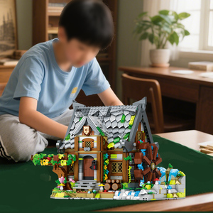 โมเดล 3 มิติ หมู่บ้านกังหันน้ำ สถาปัตยกรรมเมือง ชุดตัวต่ออิฐ DIY กังหันน้ำยุคกลาง ชุดตัวต่อ 1873 ชิ้น - Product Image 6