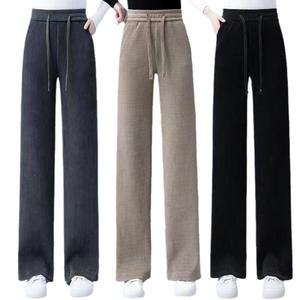 Nuova collezione <span class=keywords><strong>pantaloni</strong></span> Casual <span class=keywords><strong>a</strong></span> <span class=keywords><strong>vita</strong></span> <span class=keywords><strong>alta</strong></span> <span class=keywords><strong>a</strong></span> <span class=keywords><strong>vita</strong></span> larga in pile velluto <span class=keywords><strong>a</strong></span> coste primavera autunno inverno <span class=keywords><strong>pantaloni</strong></span> caldi <span class=keywords><strong>a</strong></span> <span class=keywords><strong>vita</strong></span> elastica - Product Image 1