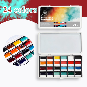 Palette de <span class=keywords><strong>peinture</strong></span> <span class=keywords><strong>aquarelle</strong></span> professionnelle Fontainebleau 24 couleurs, kit d'artiste à haute pigmentation, idéal pour la <span class=keywords><strong>peinture</strong></span> acrylique et les adultes - Product Image 3