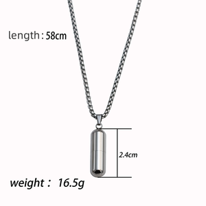 Collana con Capsule in acciaio inossidabile per vento caldo e freddo, catena di <span class=keywords><strong>maglioni</strong></span> da <span class=keywords><strong>uomo</strong></span>, stile Choker - Product Image 6