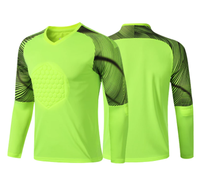 Nouveaux hommes adulte Football gardien uniforme éponge de protection à manches longues entraînement Football gardien Football maillot haut pantalon