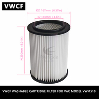 Filtre à cartouche pour aspirateur mural Wet and Dry 5 gallons, compatible avec le modèle VWM510
