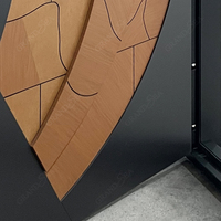 Portes d'entrée battantes au design moderne en alliage d'aluminium, portes de sécurité extérieures en métal pour villa
