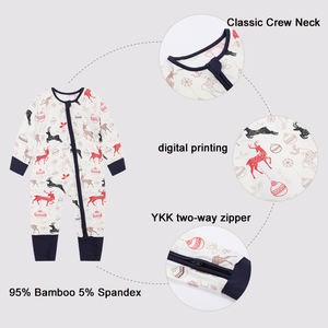 Custom Bamboo Baby Pajamas <strong>Onsie</strong> 95% Bamboo 5% Spandex Newborn Kid <strong>Boy</strong> Girl Clothes Zipper Fold Cover Baby Romper Sleeper - Product Image 4