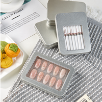 Boîte en étain personnalisée avec couvercle à fenêtre transparente et insert en mousse pour clés USB, accessoires technologiques, emballage de marque privée