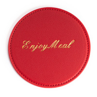 Cadeau d'affaires de haute qualité sous-verres en cuir ensemble table basse tapis tasse sous-verres