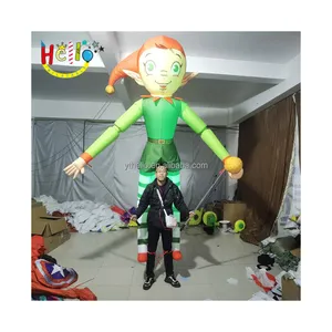 Fantasia de Elfo inflável para mascote de palhaço em movimento
