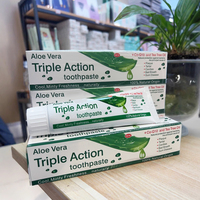 Dentifrice Gel Transparent Personnalisé OEM à l'Aloe Vera et Menthe Verte, Blanchissant, Anti-Caries, Usage Domestique, 100g