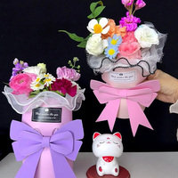 Grand nœud décoratif 3D pour bouquet, imperméable, style coréen, fournitures de fleuriste pour emballage de bouquets