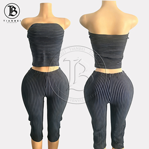 Nuova <span class=keywords><strong>Tuta</strong></span> Intera da Donna 2026, Sexy, <span class=keywords><strong>a</strong></span> <span class=keywords><strong>Righe</strong></span>, in Maglia, Casual, con Scollo <span class=keywords><strong>a</strong></span> V, Schiena Scoperta, Halter, Aderente - Product Image 3