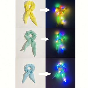 En gros : Chouchous en satin doux lumineux à LED, Élastiques lumineux, Bandeaux lumineux, Articles de fête - Product Image 6