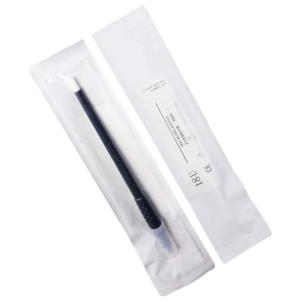 Çin özel ürün etiketi tek kullanımlık Microblading kalem kaş kalıcı makyaj kalemi