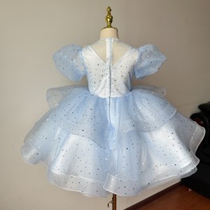Robe de Soirée Anniversaire pour Filles, Robe de Demoiselle d'Honneur pour Enfants, Robe de Princesse pour Petite Fille, Robe de Performance Haut de Gamme en Crochet - Product Image 4