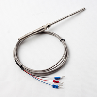 Sonda de temperatura de acero inoxidable de 3 hilos, tipo K, RTD PT100 PT500 PT1000, precio mayorista económico