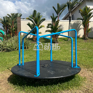 Moetry Kinderspiel platz Merry Go Round <span class=keywords><strong>Mini</strong></span> Karussell Metall Spinner Kreisverkehr für Park und Schule - Product Image 2