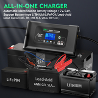 HTRC P35 Chargeur de batterie industriel multifonction 35A/12V 18A/24V pour voiture/bateau/moto/camion Lithium LiFePO4 plomb-acide