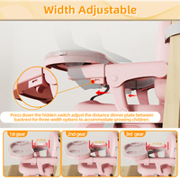 PRODIGY MBC01 Chaise rehausseur multifonction réglable et pliable en plastique pour bébé, avec plateau amovible, portable, moderne, pour repas et école