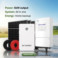 Baterai Penyimpanan Energi Rumah LiFePO4 Baterai Surya 5kWh Sistem Daya Cadangan Terpasang di Dinding untuk Pembeli Grosir